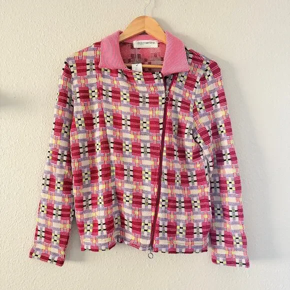 NEW Anthropologie Aldomartins Plaid Moto Jacket